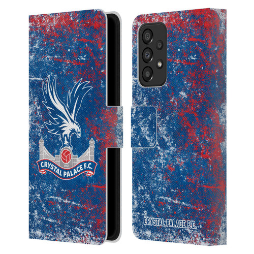 Crystal Palace FC Crest Distressed Leather Book Wallet Case Cover For Samsung Galaxy A33 5G (2022)