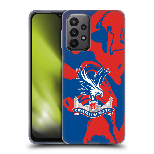 Crystal Palace FC Crest Red And Blue Marble Soft Gel Case for Samsung Galaxy A23 / 5G (2022)