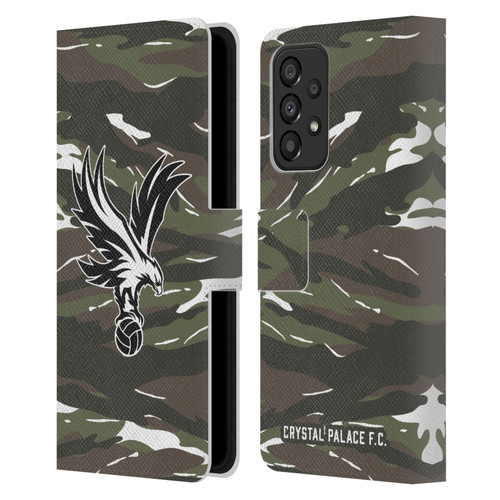 Crystal Palace FC Crest Woodland Camouflage Leather Book Wallet Case Cover For Samsung Galaxy A33 5G (2022)