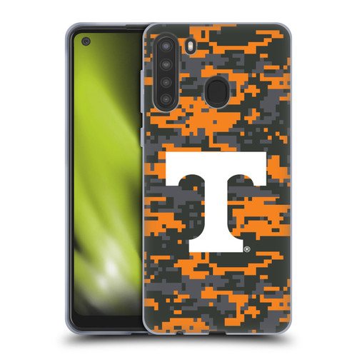 University Of Tennessee UTK University Of Tennessee Knoxville Digital Camouflage Soft Gel Case for Samsung Galaxy A21 (2020)