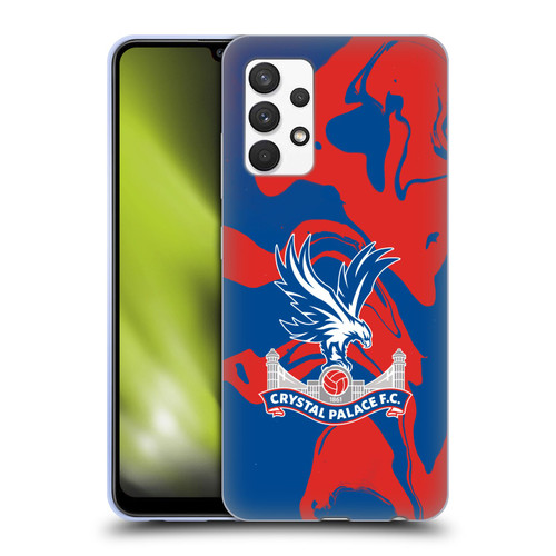 Crystal Palace FC Crest Red And Blue Marble Soft Gel Case for Samsung Galaxy A32 (2021)