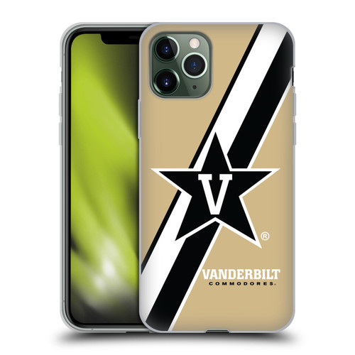 Vanderbilt University Vandy Vanderbilt University Stripes Soft Gel Case for Apple iPhone 11 Pro