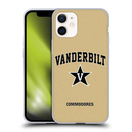 Vanderbilt University Vandy Vanderbilt University Campus Logotype Soft Gel Case for Apple iPhone 12 Mini