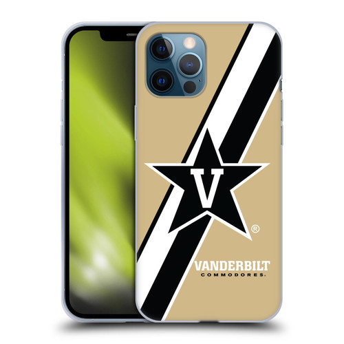 Vanderbilt University Vandy Vanderbilt University Stripes Soft Gel Case for Apple iPhone 12 Pro Max