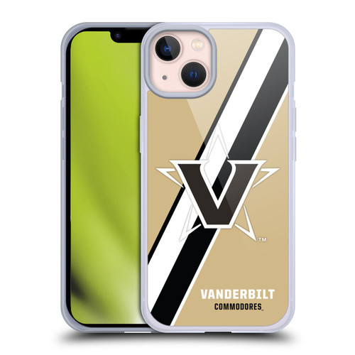 Vanderbilt University Vandy Vanderbilt University Stripes Soft Gel Case for Apple iPhone 13
