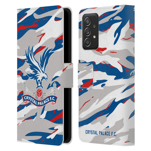 Crystal Palace FC Crest Camouflage Leather Book Wallet Case Cover For Samsung Galaxy A52 / A52s / 5G (2021)