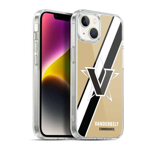 Vanderbilt University Vandy Vanderbilt University Stripes Soft Gel Case for Apple iPhone 14 Plus & MagSafe