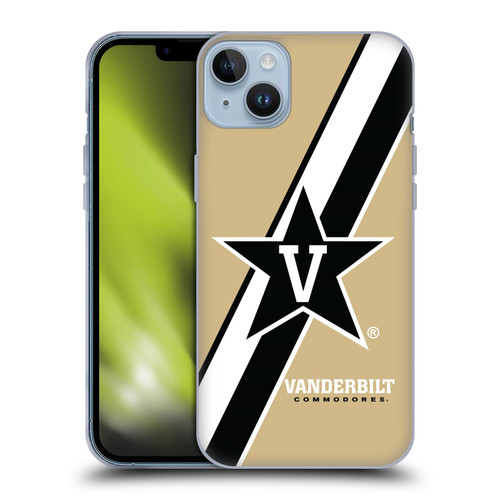 Vanderbilt University Vandy Vanderbilt University Stripes Soft Gel Case for Apple iPhone 14 Plus
