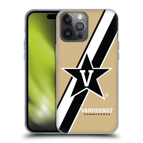 Vanderbilt University Vandy Vanderbilt University Stripes Soft Gel Case for Apple iPhone 14 Pro Max