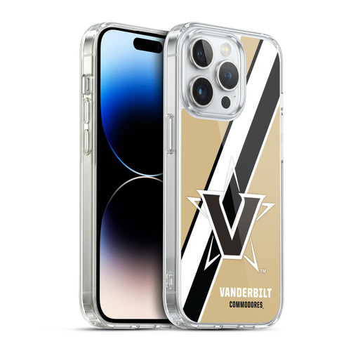 Vanderbilt University Vandy Vanderbilt University Stripes Soft Gel Case for Apple iPhone 14 Pro & MagSafe