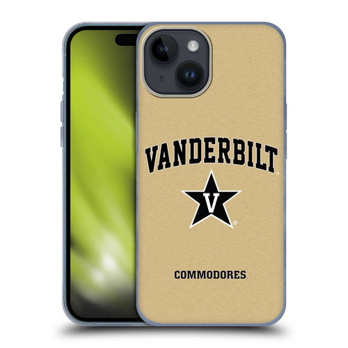 Vanderbilt University Vandy Vanderbilt University Campus Logotype Soft Gel Case for Apple iPhone 15