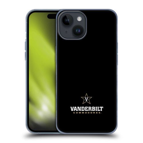Vanderbilt University Vandy Vanderbilt University Logotype Soft Gel Case for Apple iPhone 15