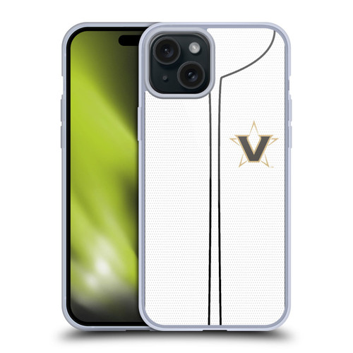 Vanderbilt University Vandy Vanderbilt University Baseball Jersey Soft Gel Case for Apple iPhone 15 Plus