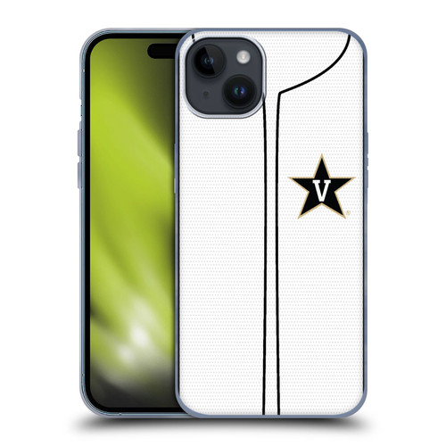 Vanderbilt University Vandy Vanderbilt University Baseball Jersey Soft Gel Case for Apple iPhone 15 Plus