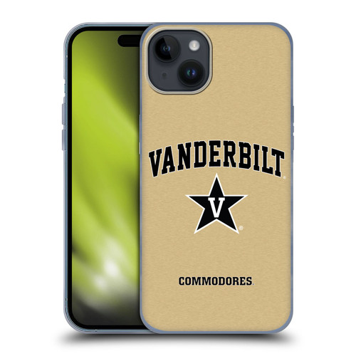 Vanderbilt University Vandy Vanderbilt University Campus Logotype Soft Gel Case for Apple iPhone 15 Plus