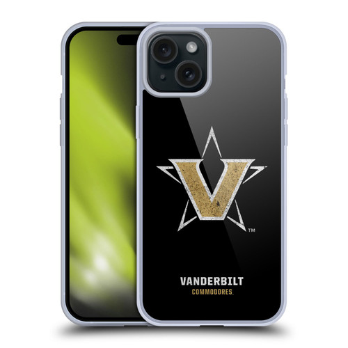 Vanderbilt University Vandy Vanderbilt University Distressed Look Soft Gel Case for Apple iPhone 15 Plus