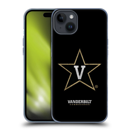 Vanderbilt University Vandy Vanderbilt University Distressed Look Soft Gel Case for Apple iPhone 15 Plus