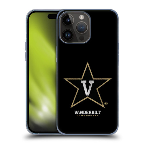 Vanderbilt University Vandy Vanderbilt University Distressed Look Soft Gel Case for Apple iPhone 15 Pro Max