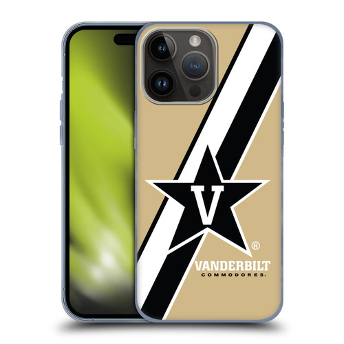 Vanderbilt University Vandy Vanderbilt University Stripes Soft Gel Case for Apple iPhone 15 Pro Max