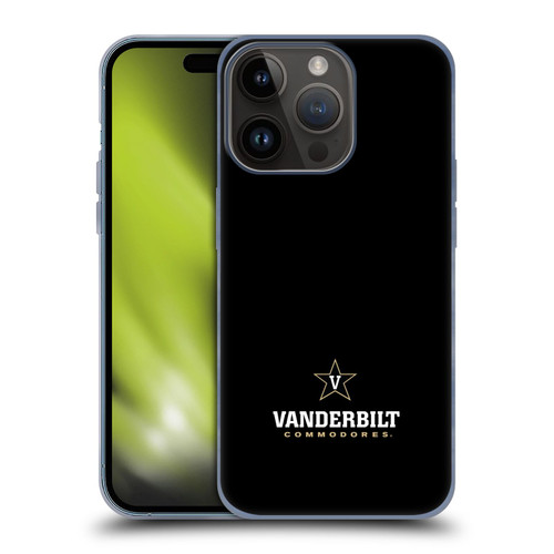 Vanderbilt University Vandy Vanderbilt University Logotype Soft Gel Case for Apple iPhone 15 Pro