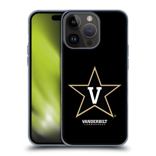 Vanderbilt University Vandy Vanderbilt University Plain Soft Gel Case for Apple iPhone 15 Pro