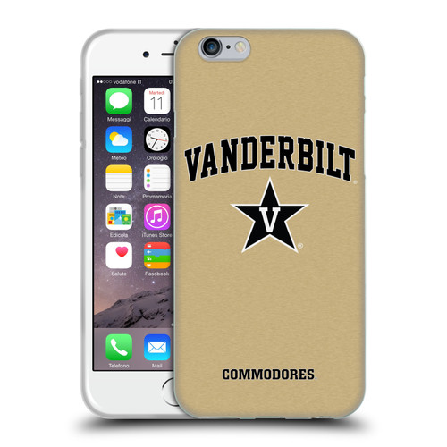 Vanderbilt University Vandy Vanderbilt University Campus Logotype Soft Gel Case for Apple iPhone 6 / iPhone 6s
