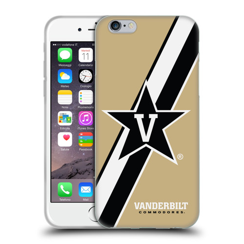 Vanderbilt University Vandy Vanderbilt University Stripes Soft Gel Case for Apple iPhone 6 / iPhone 6s
