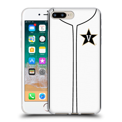 Vanderbilt University Vandy Vanderbilt University Baseball Jersey Soft Gel Case for Apple iPhone 7 Plus / iPhone 8 Plus