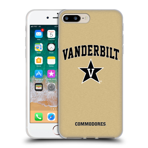 Vanderbilt University Vandy Vanderbilt University Campus Logotype Soft Gel Case for Apple iPhone 7 Plus / iPhone 8 Plus