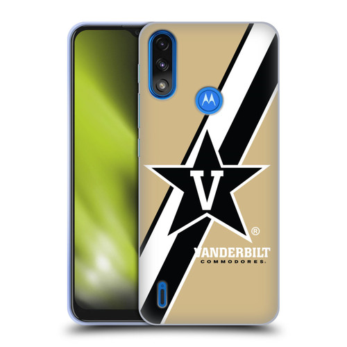 Vanderbilt University Vandy Vanderbilt University Stripes Soft Gel Case for Motorola Moto E7 Power / Moto E7i Power