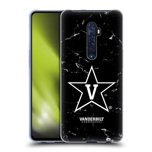 Vanderbilt University Vandy Vanderbilt University Black And White Marble Soft Gel Case for OPPO Reno 2