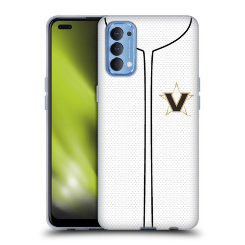 Vanderbilt University Vandy Vanderbilt University Baseball Jersey Soft Gel Case for OPPO Reno 4 5G