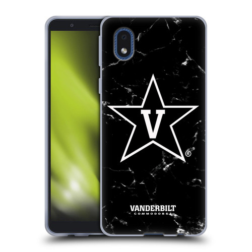 Vanderbilt University Vandy Vanderbilt University Black And White Marble Soft Gel Case for Samsung Galaxy A01 Core (2020)