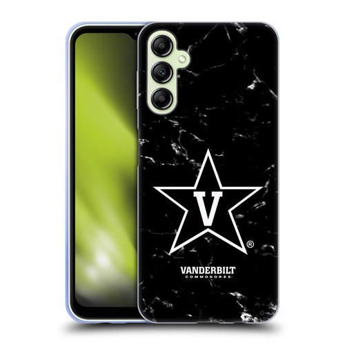 Vanderbilt University Vandy Vanderbilt University Black And White Marble Soft Gel Case for Samsung Galaxy A14 5G