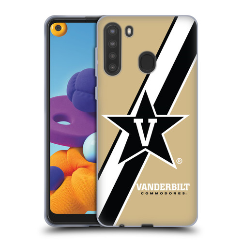 Vanderbilt University Vandy Vanderbilt University Stripes Soft Gel Case for Samsung Galaxy A21 (2020)