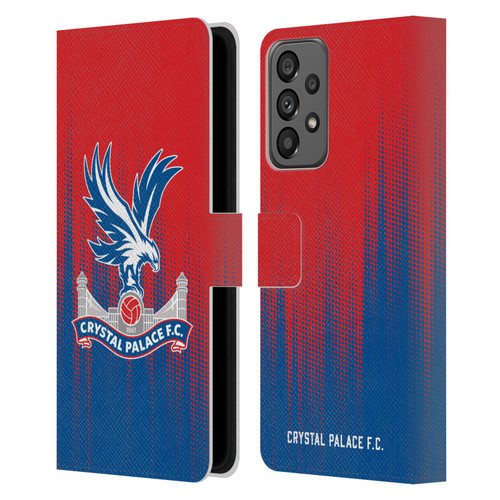 Crystal Palace FC Crest Halftone Leather Book Wallet Case Cover For Samsung Galaxy A73 5G (2022)