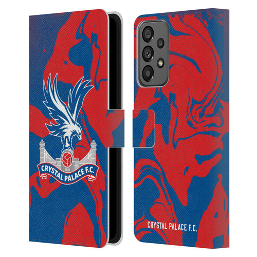 Crystal Palace FC Crest Red And Blue Marble Leather Book Wallet Case Cover For Samsung Galaxy A73 5G (2022)