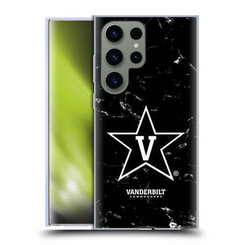 Vanderbilt University Vandy Vanderbilt University Black And White Marble Soft Gel Case for Samsung Galaxy S23 Ultra 5G