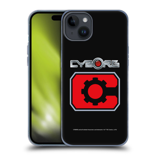 Cyborg DC Comics Logos Retro Soft Gel Case for Apple iPhone 15 Plus