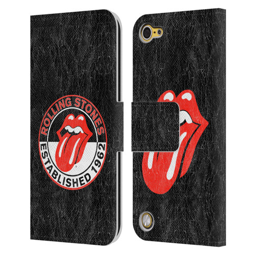 The Rolling Stones Graphics Established 1962 Leather Book Wallet Case Cover For Apple iPod Touch 5G 5th Gen