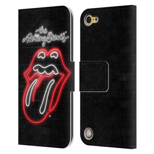 The Rolling Stones Licks Collection Neon Leather Book Wallet Case Cover For Apple iPod Touch 5G 5th Gen