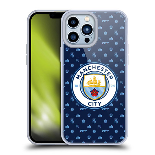 Manchester City Man City FC Patterns Dark Blue Soft Gel Case for Apple iPhone 13 Pro Max
