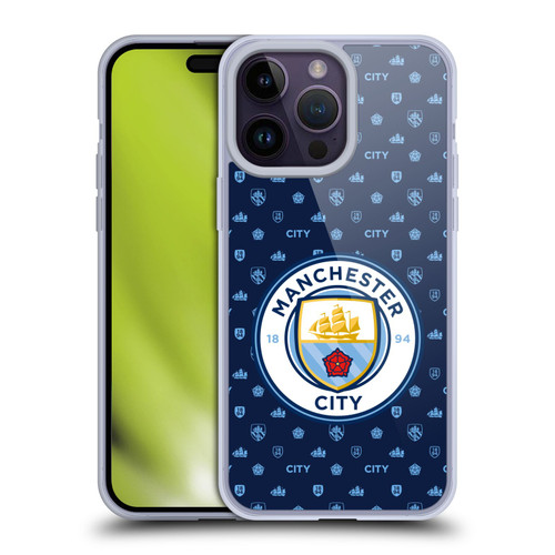 Manchester City Man City FC Patterns Dark Blue Soft Gel Case for Apple iPhone 14 Pro Max