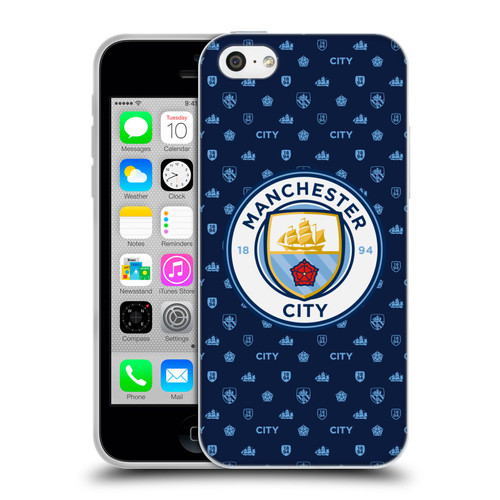 Manchester City Man City FC Patterns Dark Blue Soft Gel Case for Apple iPhone 5c
