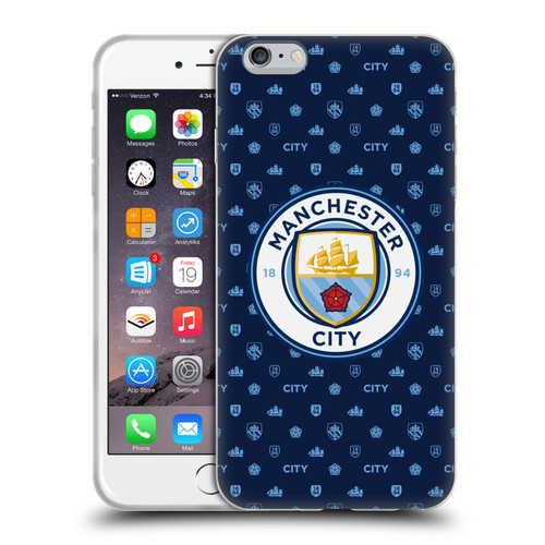 Manchester City Man City FC Patterns Dark Blue Soft Gel Case for Apple iPhone 6 Plus / iPhone 6s Plus