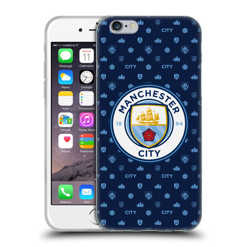 Manchester City Man City FC Patterns Dark Blue Soft Gel Case for Apple iPhone 6 / iPhone 6s