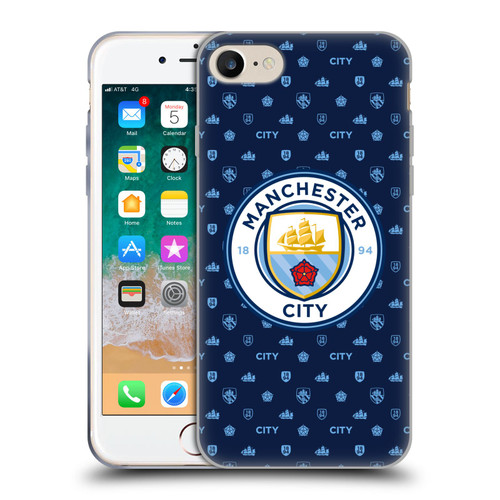 Manchester City Man City FC Patterns Dark Blue Soft Gel Case for Apple iPhone 7 / 8 / SE 2020 & 2022