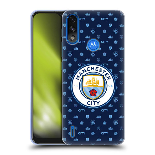 Manchester City Man City FC Patterns Dark Blue Soft Gel Case for Motorola Moto E7 Power / Moto E7i Power