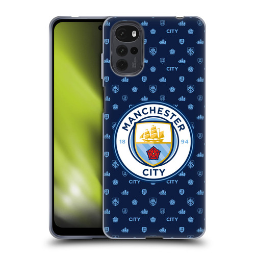 Manchester City Man City FC Patterns Dark Blue Soft Gel Case for Motorola Moto G22