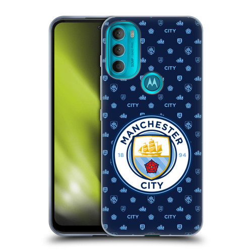 Manchester City Man City FC Patterns Dark Blue Soft Gel Case for Motorola Moto G71 5G